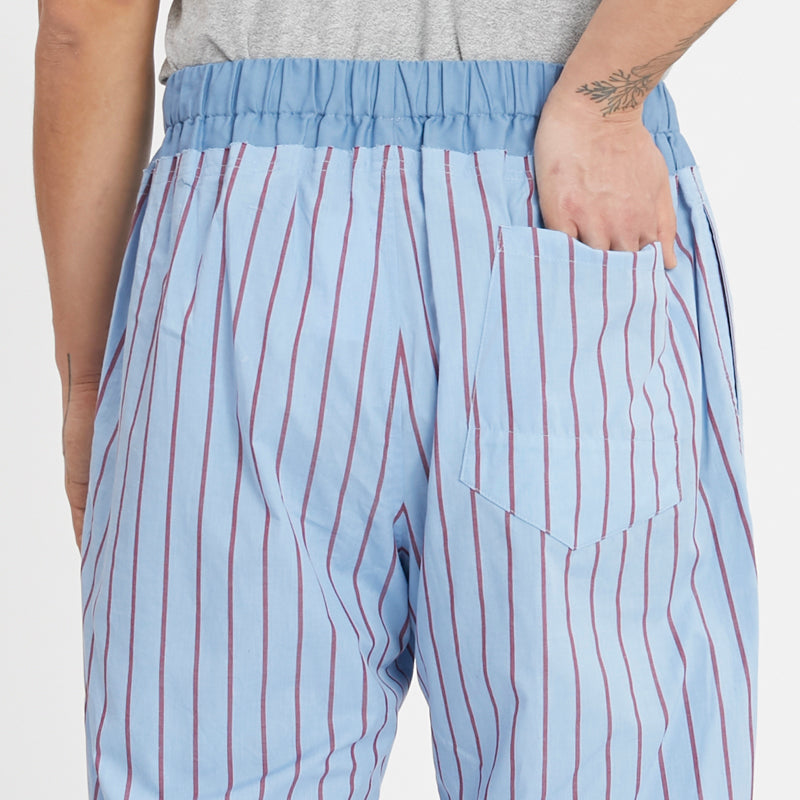 Nest Pant - Blue with Red Stripes