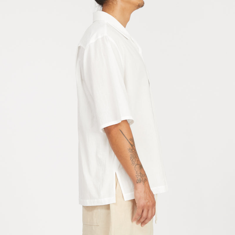 Aloha Shirt - White Cotton