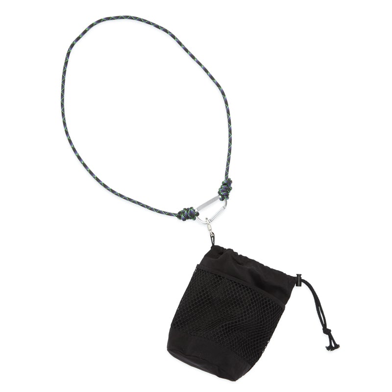 Chalk Bag - Black Waxed Cotton/Nylon