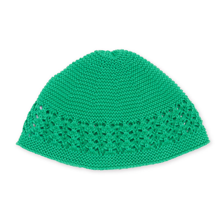 Knit Skull Cap - Kelly Green Cotton