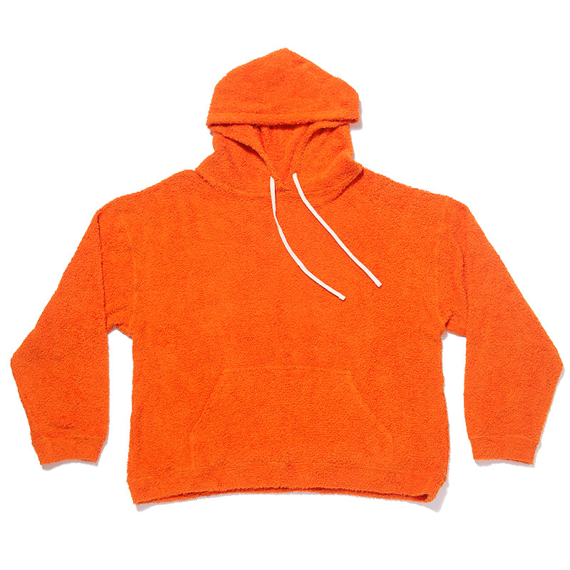 Reversible Pile Hoodie -  Orange