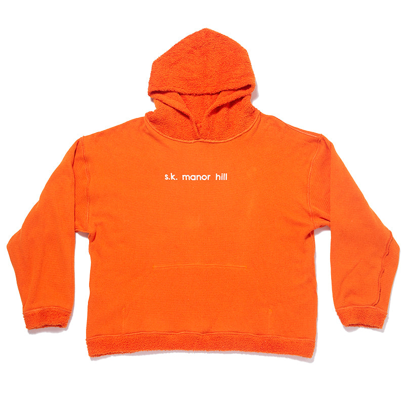 Reversible Pile Hoodie -  Orange