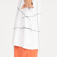 Cover Stitch T-Shirt - White w/ Black