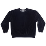 Velour Crewneck Sweatshirt - Black