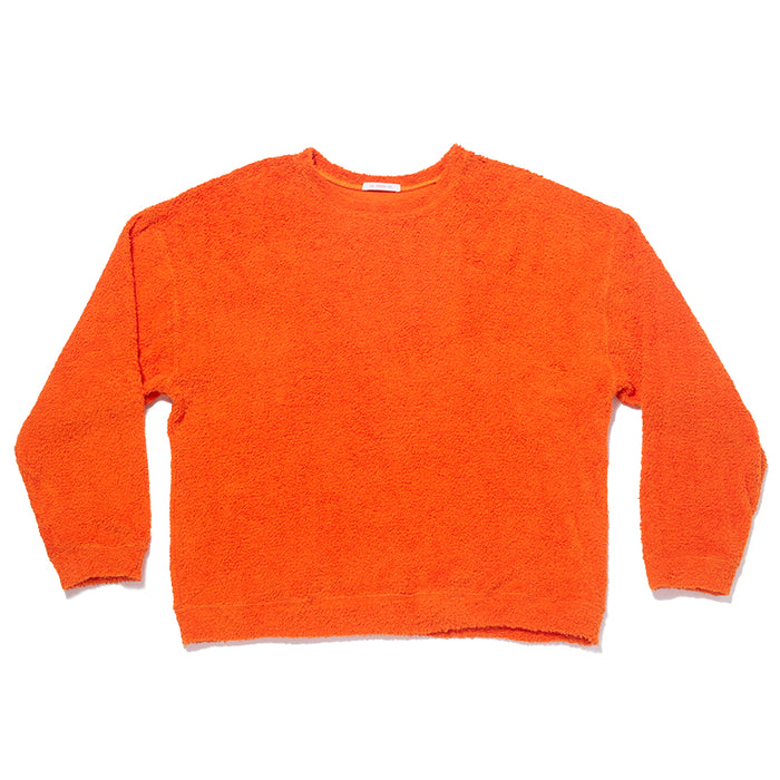 Reversible Pile Crewneck Sweatshirt - Orange