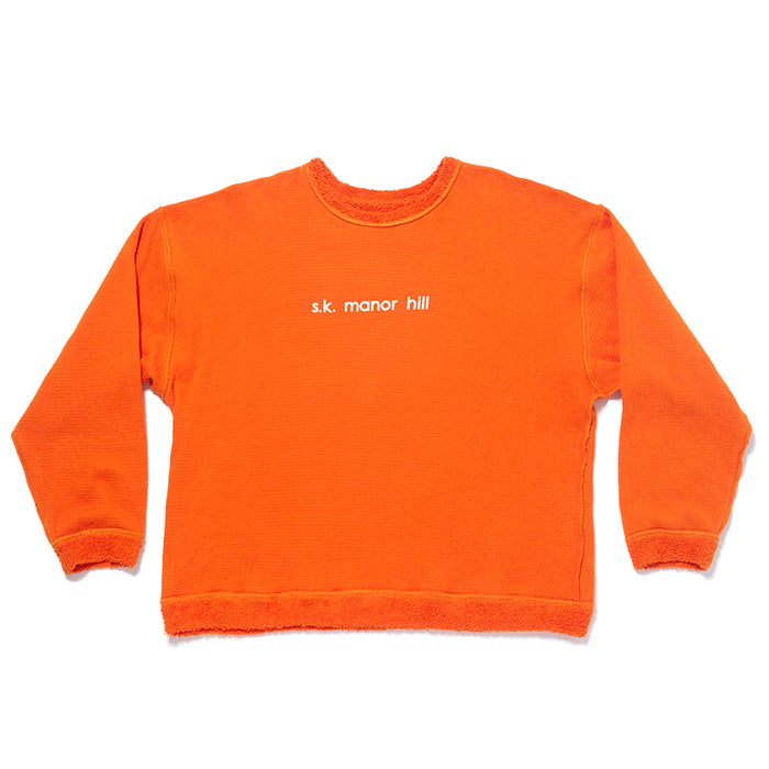 Reversible Pile Crewneck Sweatshirt - Orange