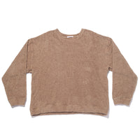 Reversible Pile Crewneck Sweatshirt - Taupe