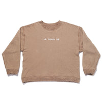 Reversible Pile Crewneck Sweatshirt - Taupe
