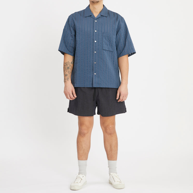 Aloha Shirt - Blue Translucent Stripe