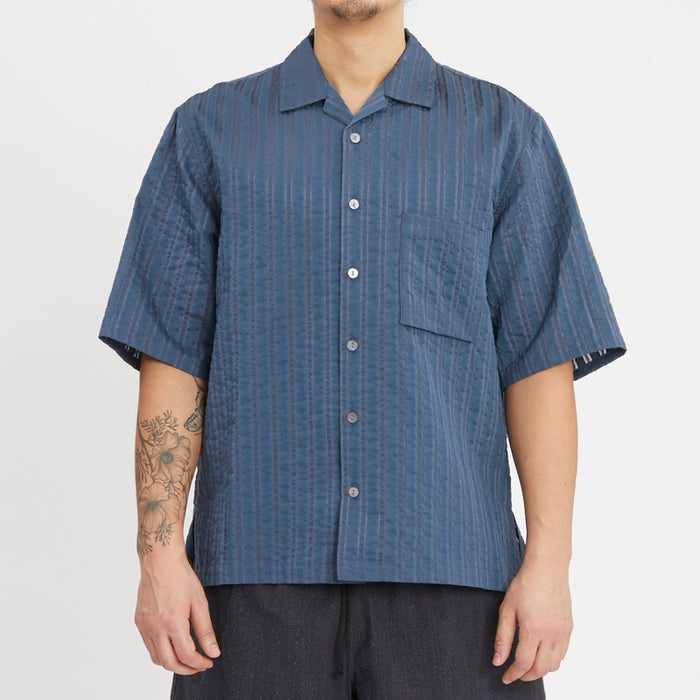 Aloha Shirt - Blue Translucent Stripe