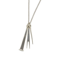 Trio Pendant Sterling Silver Necklace