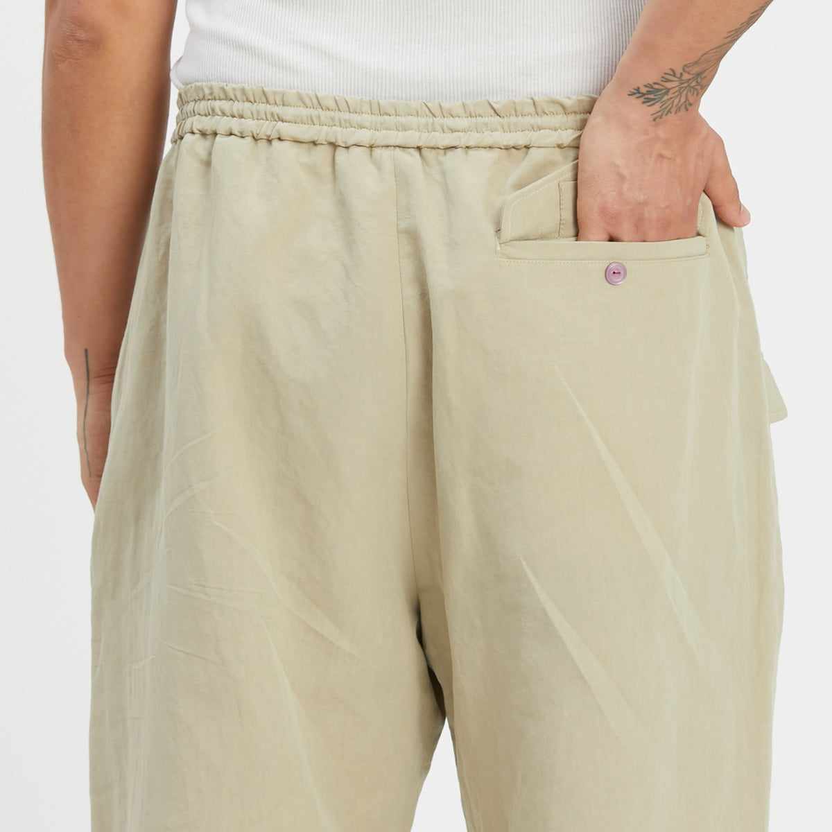 M100 Pant - Beige Linen / Cotton