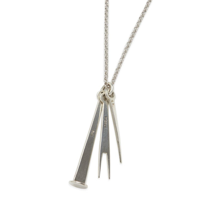 Trio Pendant Sterling Silver Necklace