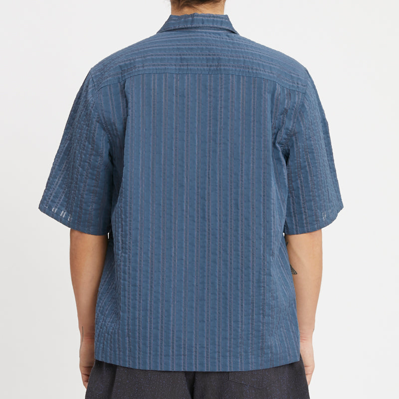Aloha Shirt - Blue Translucent Stripe