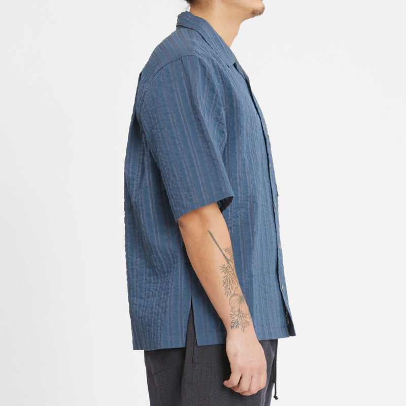 Aloha Shirt - Blue Translucent Stripe