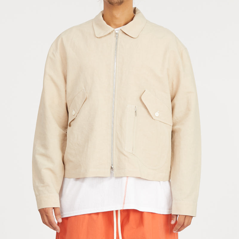 Range Jacket - Beige Linen/Cotton