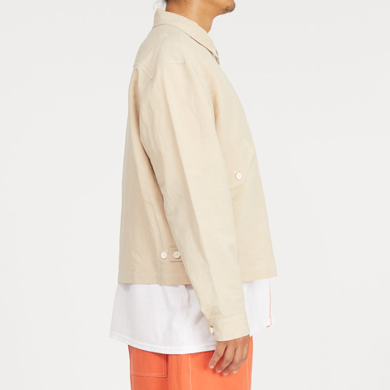 Range Jacket - Beige Linen/Cotton