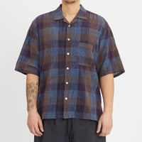 Aloha Shirt - Blue & Purple Plaid