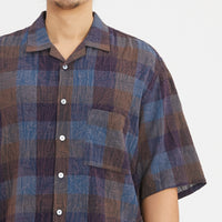 Aloha Shirt - Blue & Purple Plaid