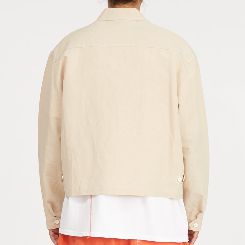 Range Jacket - Beige Linen/Cotton