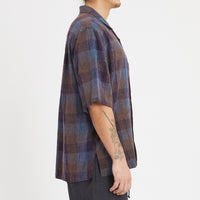 Aloha Shirt - Blue & Purple Plaid