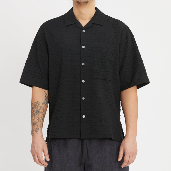 Aloha Shirt - Black Puckered