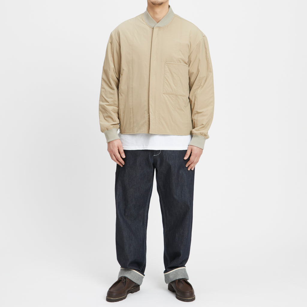 Horizon Bomber  - Tan Quilted Recycled Nylon