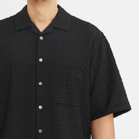 Aloha Shirt - Black Puckered