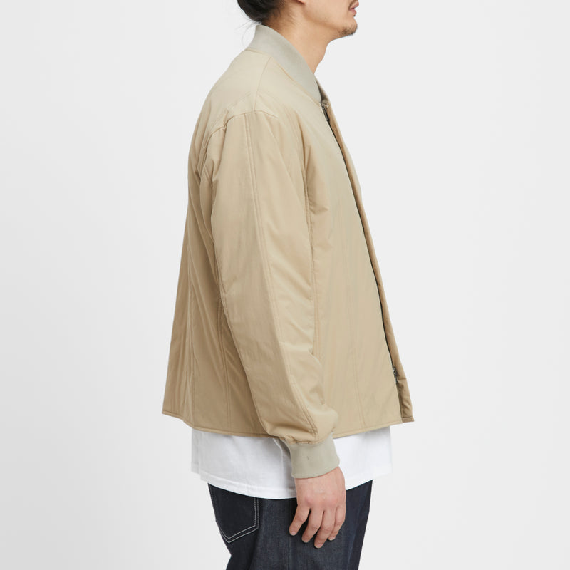 Horizon Bomber  - Tan Quilted Recycled Nylon