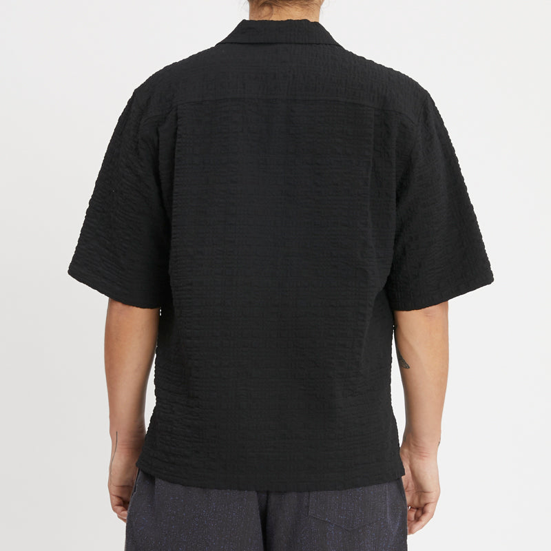 Aloha Shirt - Black Puckered