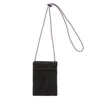 Satchel Necklace - Black Coated Linen/Cotton