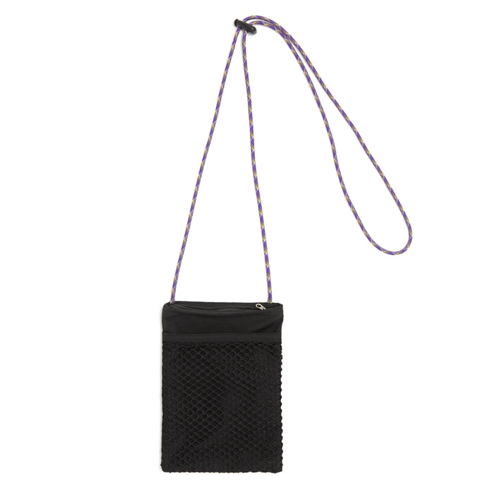 Satchel Necklace - Black Coated Linen/Cotton