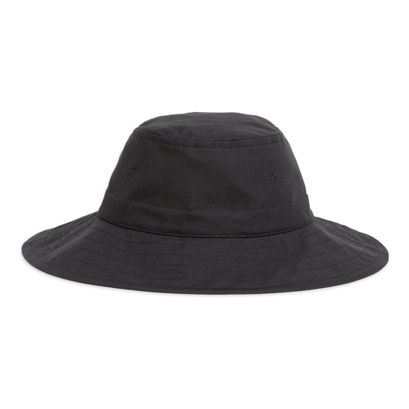 Bucket Hat - Black Coated Linen/Cotton