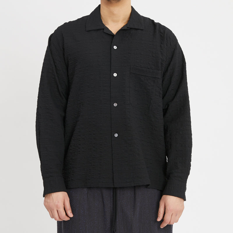 Jam Shirt - Black Puckered