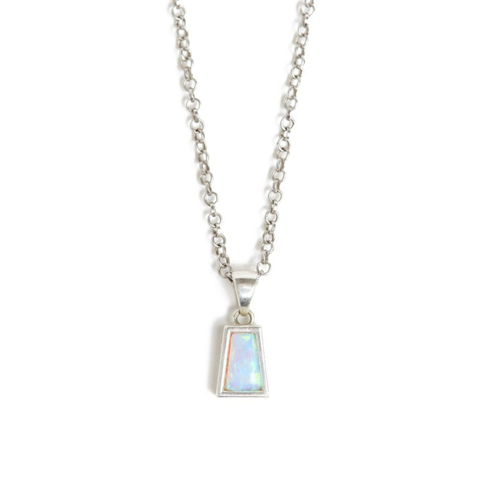 Opal Pendant Sterling Silver Necklace