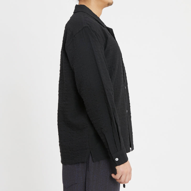 Jam Shirt - Black Puckered