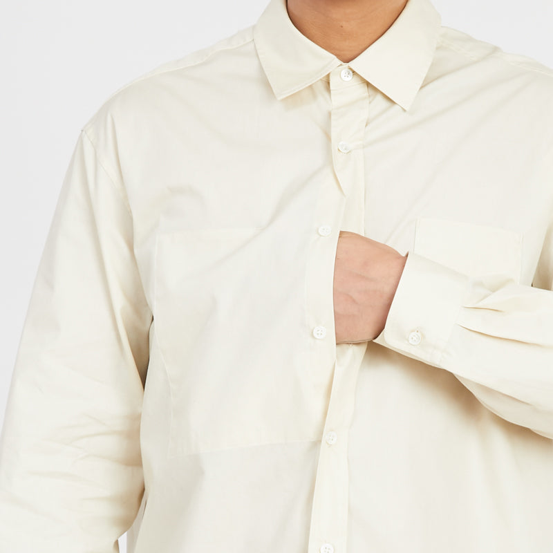 Dexter Shirt - Cream Lux Cotton Poplin