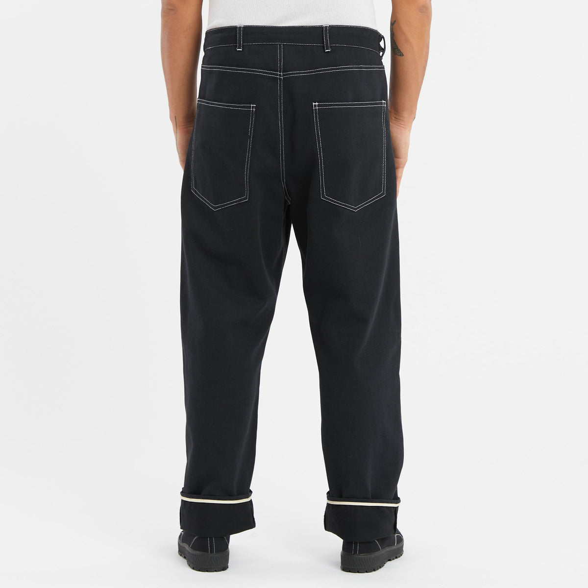 Ranch Pant - Black Brushed Cotton Twill
