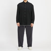 Langston Shirt - Black Puckered