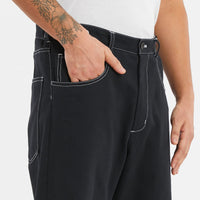 Ranch Pant - Black Brushed Cotton Twill