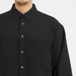 Langston Shirt - Black Puckered