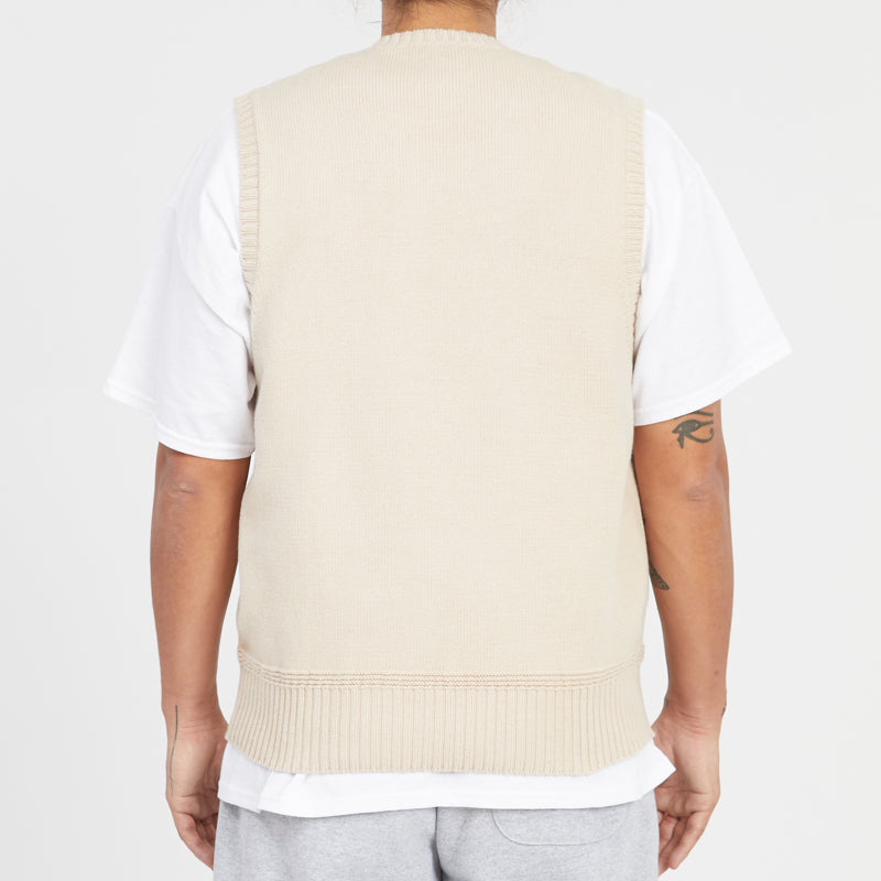 Sweater Vest - Cream Cotton