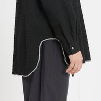 Langston Shirt - Black Puckered