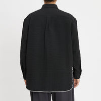 Langston Shirt - Black Puckered