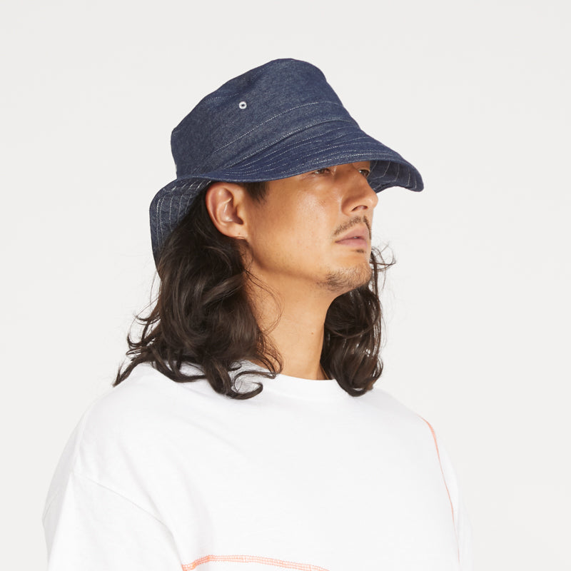 Bucket Hat - Indigo Denim Cotton