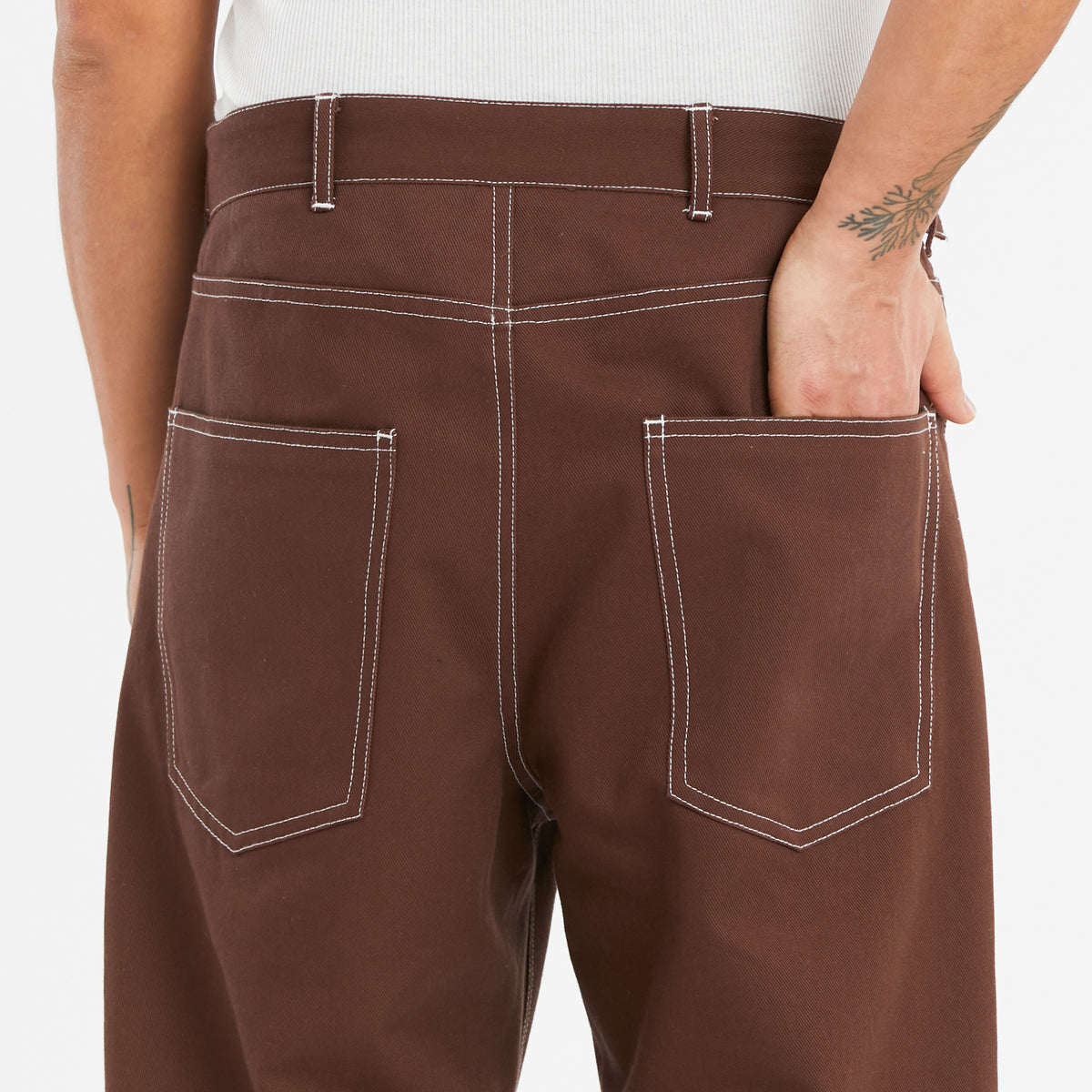 Ranch Pant - Brown Cotton Twill WR/SR