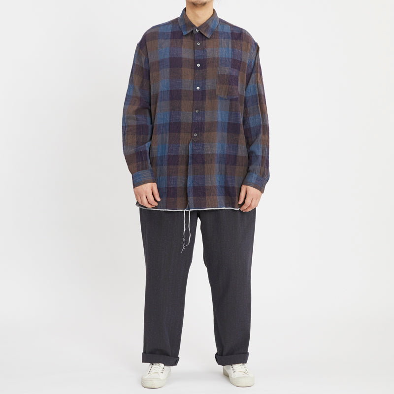 Langston Shirt - Blue & Purple Plaid