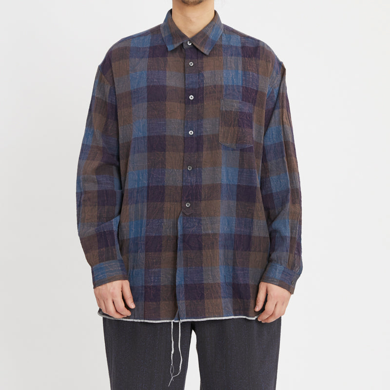 Langston Shirt - Blue & Purple Plaid