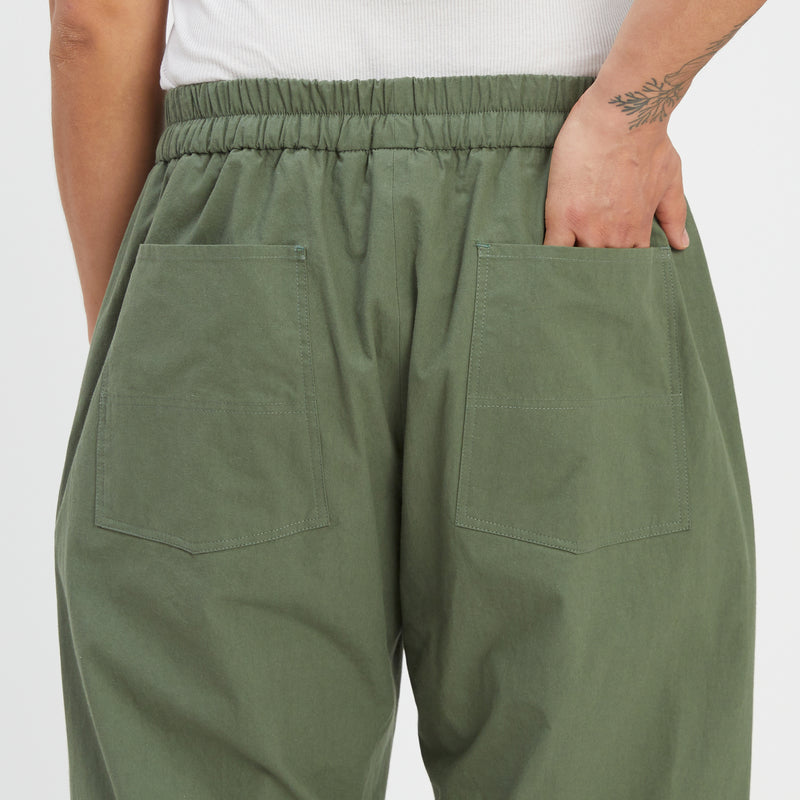 Olive Green Long Cotton Fisherman Pants for women | Hippie-Pants.com –  Hippie Pants
