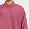 Savant Shirt - Magenta Viscose Linen